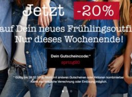 Mustang: 20 Prozent Rabatt auf bereits reduzierte Ware – Jeans ab 23,96 Euro