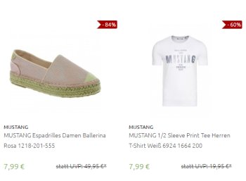 Outlet46: Mustang-Sale mit Schuhen, Jeans und Shirts ab 7,99 Euro