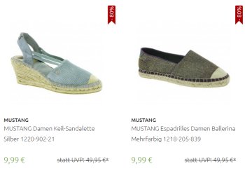 Mustang: Sneaker, Sandaletten und mehr ab 9,99 Euro frei Haus