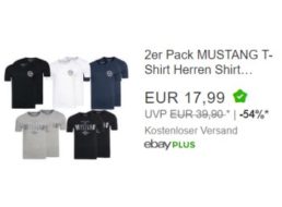 Mustang: T-Shirts im Doppelpack für 17,99 Euro frei Haus