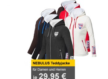 Nebulus Teddyjacke mit Kapuze für 29,95 Euro frei Haus