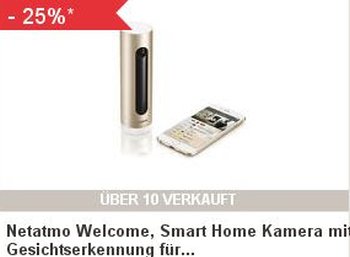 Ebay: Smart-Home-Kamera "Netatmo Welcome" für 149,90 Euro frei Haus