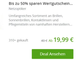 Groupon: 20 bis 40 Euro Rabatt auf alles bei Netzoptiker