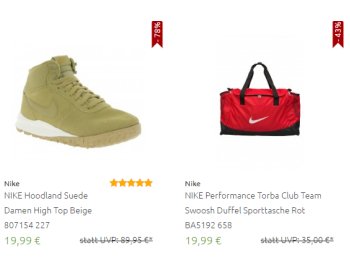 Nike: Sale bei Outlet46 mit Schnäppchen ab 9,99 Euro frei Haus