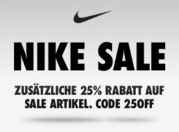 Nike: 25 Prozent Rabatt auf bereits reduzierte Artikel