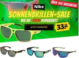 Nike: Sonnenbrillen für pauschal 33,33 Euro bei Sportspar