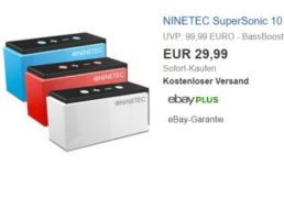 Ebay: Bluetooth-Lautsprecher Ninetec Supersonic mit Radio für 29,99 Euro