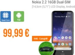 Bundle-Schnäppchen: Nokia 2.2 & Rösle Gasgrill für 99,99 Euro