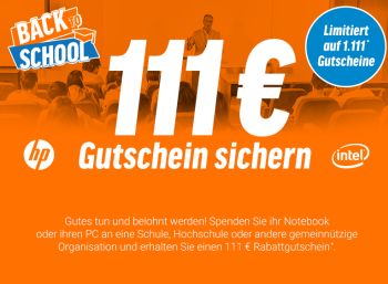 111 Euro Rabatt bei Spende gebrauchter Notebooks oder PCs