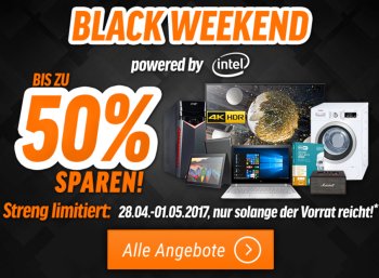 Notebooksbilliger: Bis zu 50 Prozent Rabatt beim "Black Weekend"