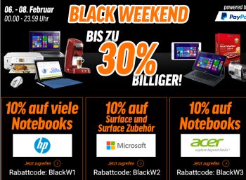 Black-Weekend-Sale bei Notebooksbilliger