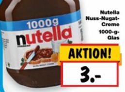 Kaufland: Kilogramm-Glas Nutella für drei Euro ab Donnerstag