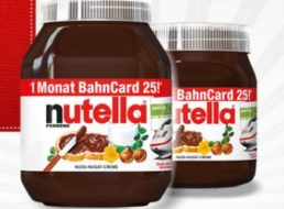 Nutella: BahnCard25 gratis für einen Monat zu haben