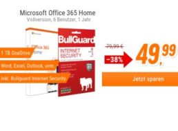 Notebooksbilliger.de: Office 365 mit Bullguard Security für 49,99 Euro