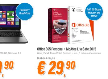 Office 365 Personal mit McAfee Live Safe