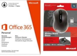 Ebay: Office 365 Personal mit Mobile Mouse 4000 für 39,99 Euro