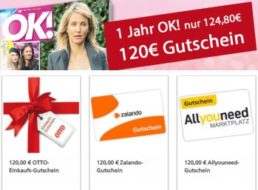 Deutsche Post: 32 Ausgaben "OK!" für 119,80 mit Gutschein über 120 Euro