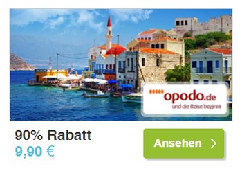 Opodo: Gutschein über 100 Euro für 9,90 Euro via Dailydeal