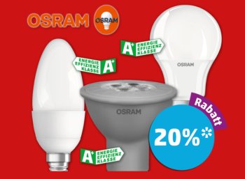 Penny: LED-Leuchtmittel von Osram im Dreierpack mit 20 Prozent Rabatt