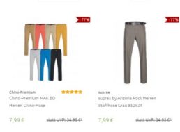 Outlet46: Marken-Jeans und -Chinos ab 7,99 Euro