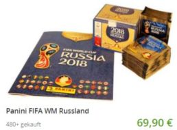 Panini: Sammelalbum zur Fußball-WM 2018 mit 500 Stickern für 69,90 Euro