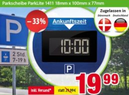 Völkner: Elektronische Parkscheibe mit Zulassung für 19,99 Euro frei Haus