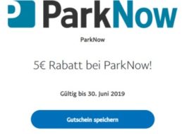 Gratis: Fünf Euro Rabatt bei "ParkNow" über Paypal