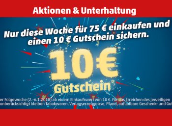 Penny: Gutschein über 10 Euro ab 75 Euro Warenwert in dieser Woche