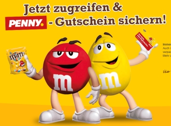 Penny-Gutschein über zehn Euro für Kauf von M&Ms