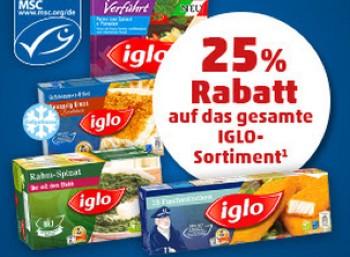 Iglo-Rabatt von 25 Prozent bei Penny bis Samstag