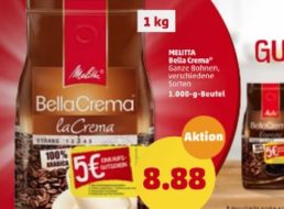 Penny: Kilogramm Melitta-Kaffeebohnen für 3,88 Euro dank Cashback