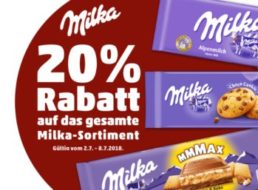 Penny: 20 Prozent Milka-Rabatt für eine Woche