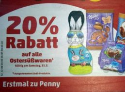 Penny: 20 Prozent auf alle Ostersüßwaren am Karsamstag