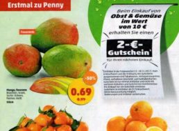 Penny: Gutschein über zwei Euro beim Kauf von Obst und Gemüse