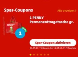 Penny: Tragetasche mit 10 Cent Sofortrabatt via App zum Nulltarif