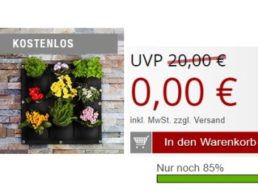 Druckerzubehoer.de: Pflanzen- und Kräuterwand für 0 Euro plus Versand