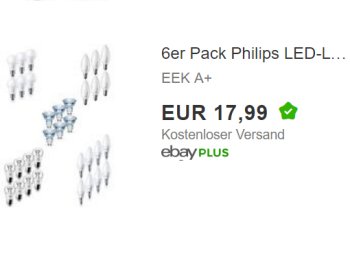 Philips: LED-Birnen im Sechserpack für 17,99 Euro frei Haus