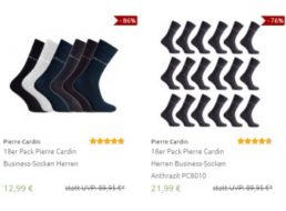 Outlet46: 18 Paar Business-Socken von Pierre Cardin für 12,99 Euro frei Haus