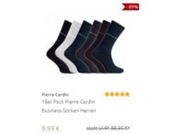 Pierre Cardin: 18 Paar Socken für 9,99 Euro frei Haus