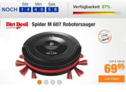 Plus: Gut bewerteter Staubsauger-Roboter DirtDevil Spider M607 für 64,95 Euro