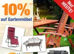 Plus: Zehn Prozent Gartenmöbel-Rabatt