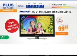 Plus: LED-TV mit Triple-Tuner und DVB-T2 für 99,95 Euro frei Haus