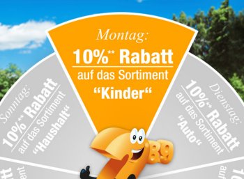 Plus: Zehn Prozent Rabatt aufs Kindersortiment am heutigen Montag