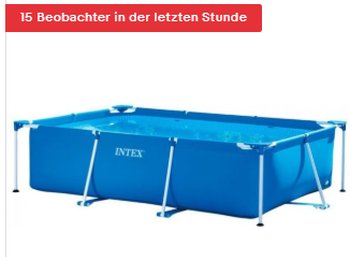 Ebay: Drei mal zwei Meter großer Pool für 79,99 Euro frei Haus