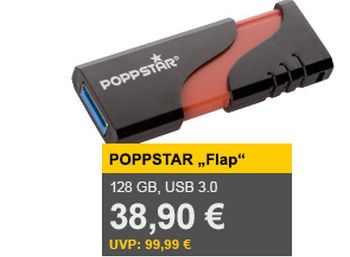 Poppstar-USB-Stick mit 128 GByte für 38,90 Euro frei Haus