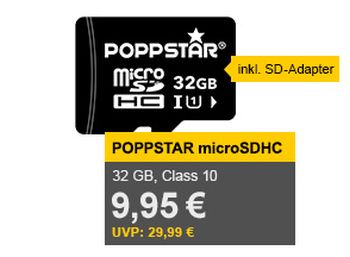 Micro-SDHC-Card mit 32 GByte für 9,95 Euro frei Haus