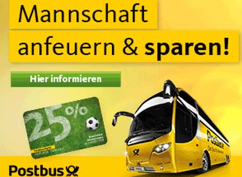 Postbus-Karte: Bis zu 25 Euro geschenkt durch EM-Spezial