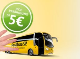 Postbus: Deutschlandweite Fernverbindungen für pauschal fünf Euro