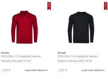 Outlet46: ProJob-Sweatshirts für 1,99 Euro frei Haus