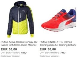 Puma: Rabatt-Aktion mit mindestens 50 Prozent Preisabschlag für wenige Tage